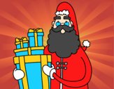 Santa Claus con regalos