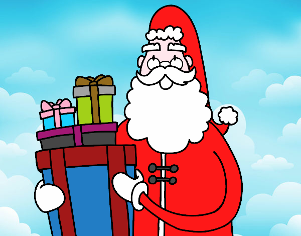 Santa Claus con regalos