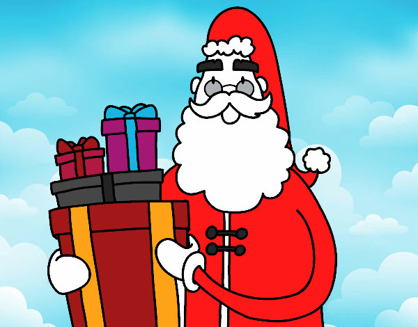 Santa Claus con regalos