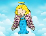 Dibujo Un ángel orando pintado por francia204