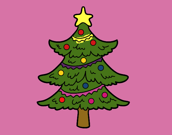 Árbol de navidad decorado