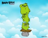 Dibujo Cerdos verdes de Angry Birds pintado por Benji19