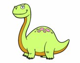Dibujo Dino Diplodocus pintado por Vengador