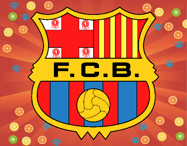 Dibujo Escudo del F.C. Barcelona pintado por MARCOS2008