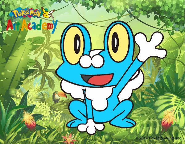 Froakie saludando