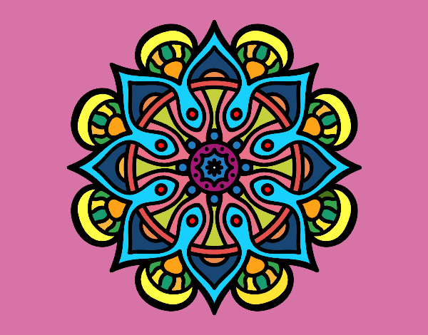 Dibujo Mandala mundo árabe pintado por nido
