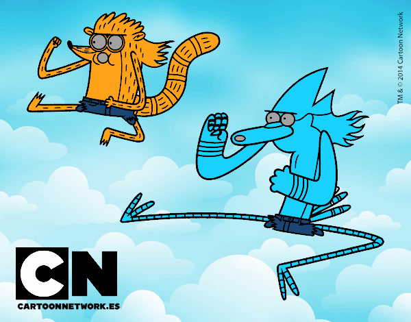 Mordecai y Rigby karatekas