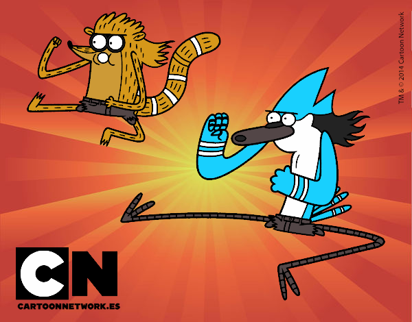 Mordecai y Rigby karatekas