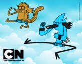 Mordecai y Rigby karatekas