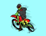 Dibujo Moto de motocross pintado por FlacoV