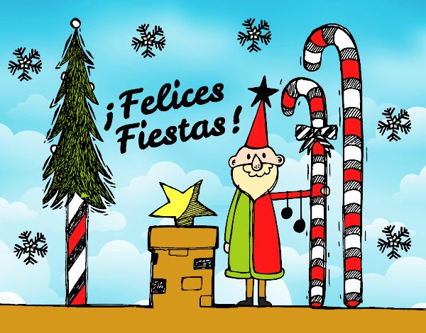 Postal Felices Fiestas