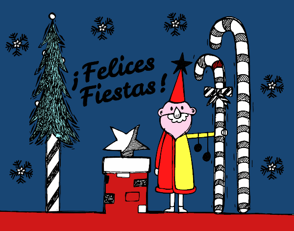 Postal Felices Fiestas