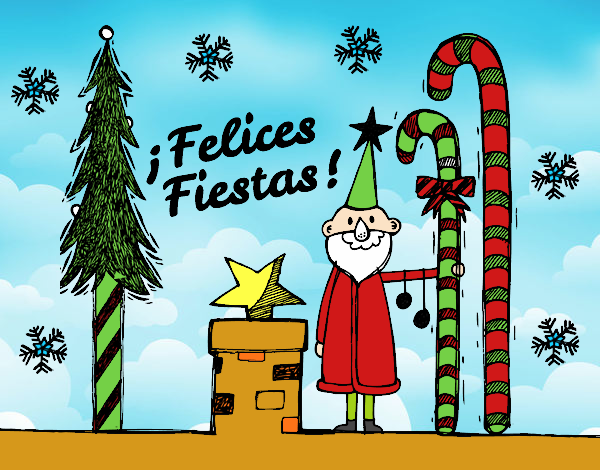 Postal Felices Fiestas