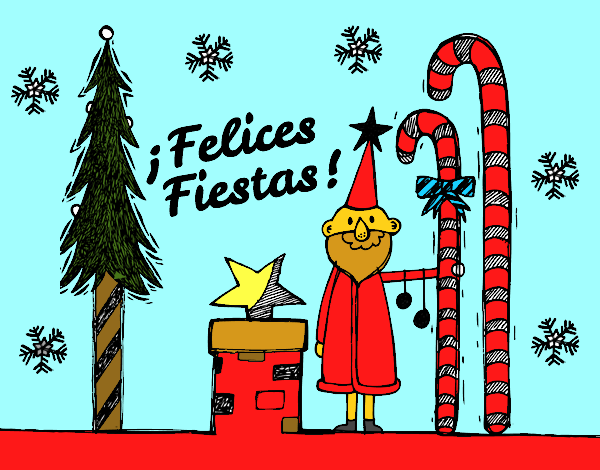 Postal Felices Fiestas