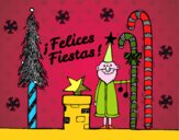 Postal Felices Fiestas