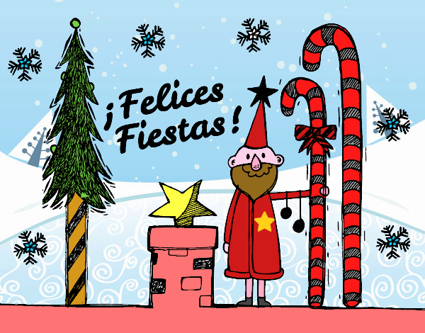 Postal Felices Fiestas