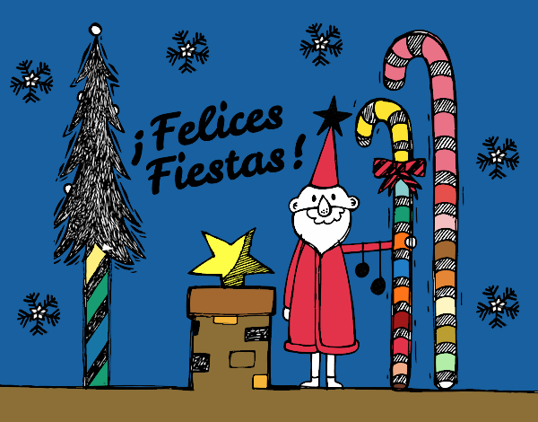 Postal Felices Fiestas