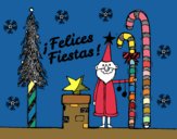 Postal Felices Fiestas