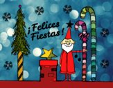 Postal Felices Fiestas