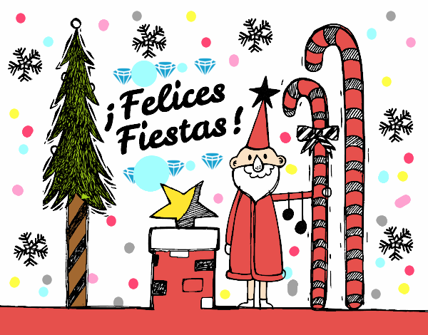 Postal Felices Fiestas