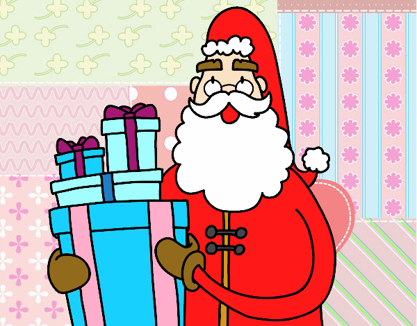 Santa Claus con regalos