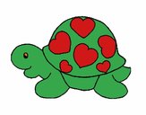 Tortuga con corazones