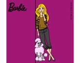 Barbie con cazadora de cuadros