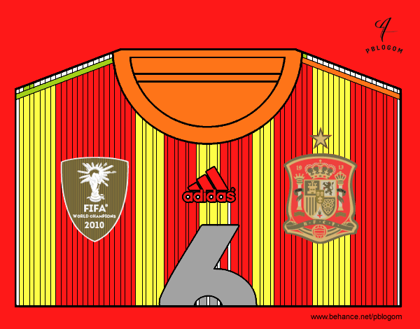 Camiseta del mundial de fútbol 2014 de España