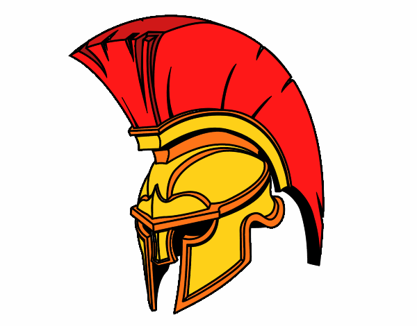 Casco romano de guerrero