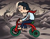 Dibujo Chico en triciclo pintado por queyla