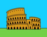 Dibujo El Coliseo de Roma pintado por UmaLali
