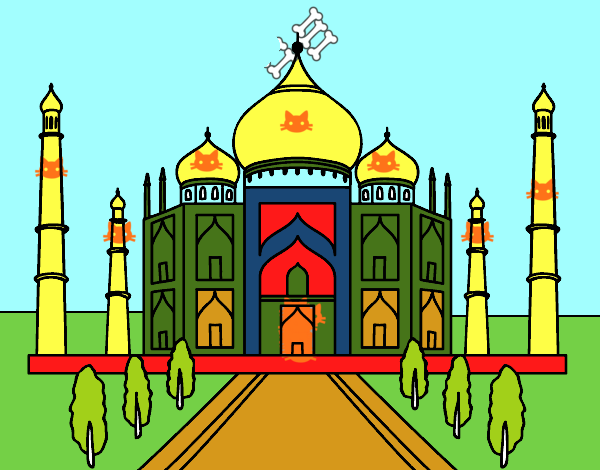 Dibujo El Taj Mahal pintado por nucanico