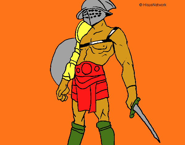 Dibujo Gladiador pintado por nucanico