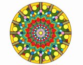 Dibujo Mandala flor con círculos pintado por MTCV