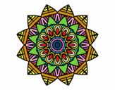 Dibujo Mandala frutal pintado por MTCV