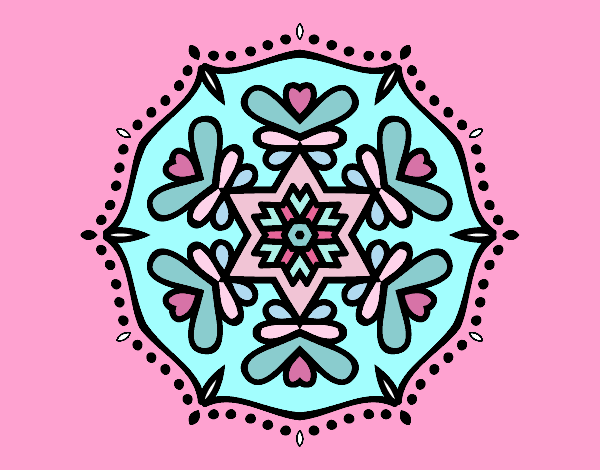 Dibujo Mandala simétrica pintado por Anita413