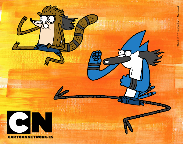 Mordecai y Rigby karatekas