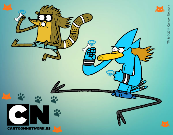 Mordecai y Rigby karatekas