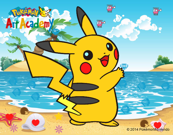 pikachu en la playa