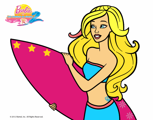 Barbie va a surfear