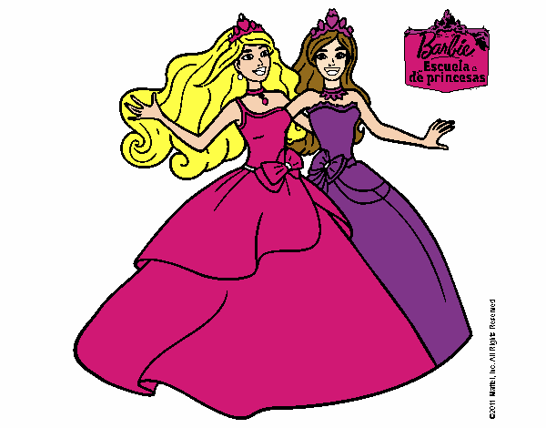 Barbie y su amiga súper felices