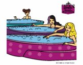 Barbie y sus amigas en el jacuzzi