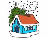 Dibujo Casa en la nieve pintado por Bertha1276