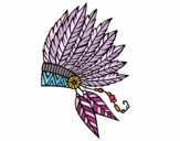 Corona de plumas india
