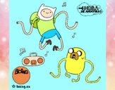 Finn y Jake escuchando música