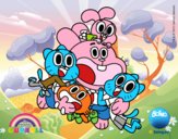 Gumball y amigos contentos