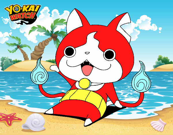 Jibanyan saludando