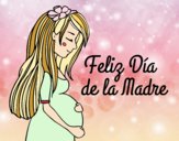 Mamá embarazada en el día de la madre