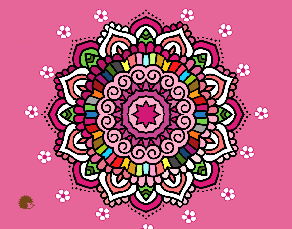 Mandala estrella decorada