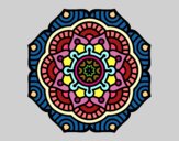 Dibujo Mandala flor conceptual pintado por nido